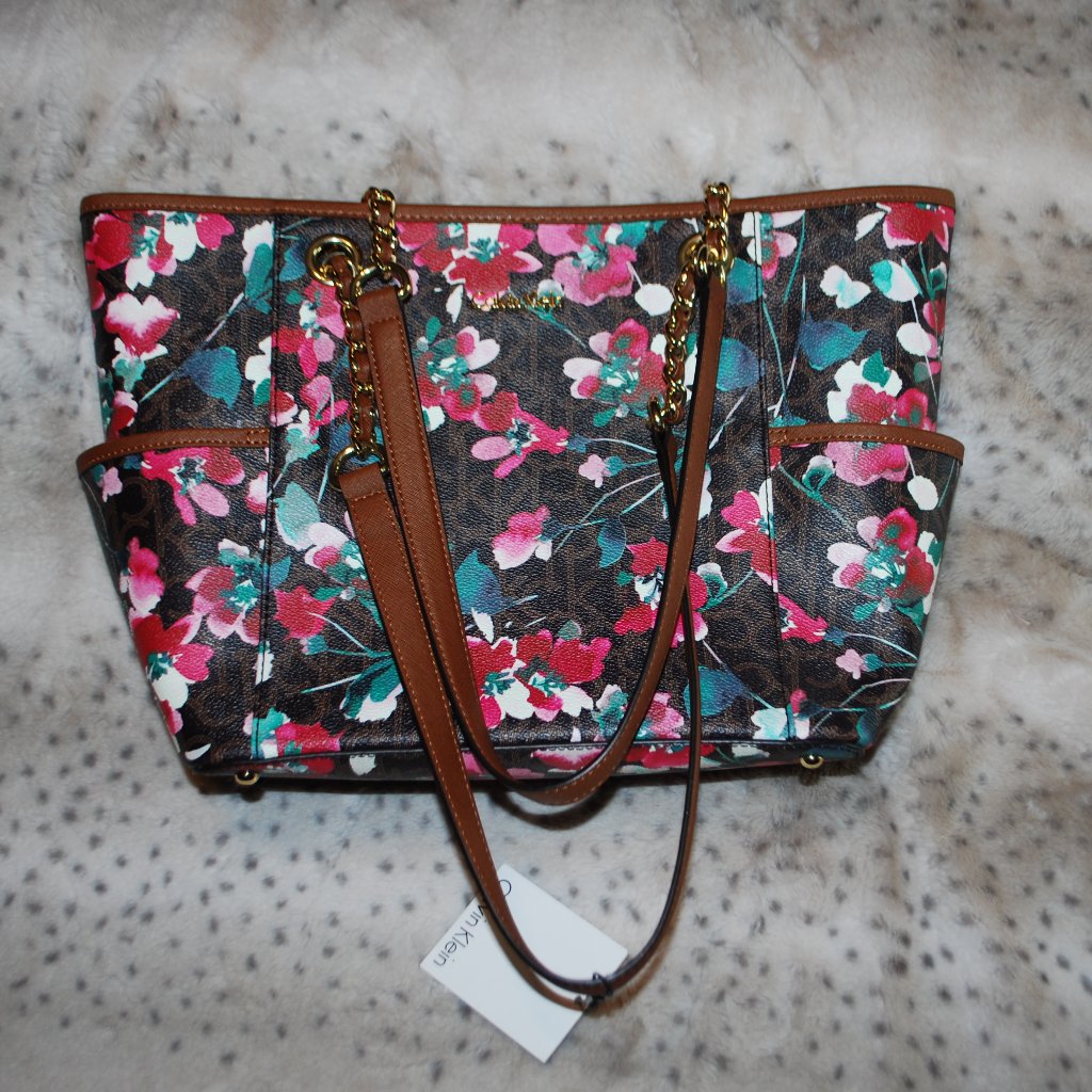 Nwt Calvin Klein Floral Tote